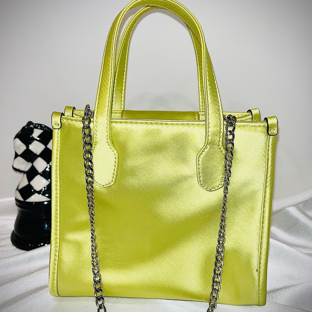 💚 GUESS Lime Green Mini Tote – Y2K Era - Picture 12 of 12